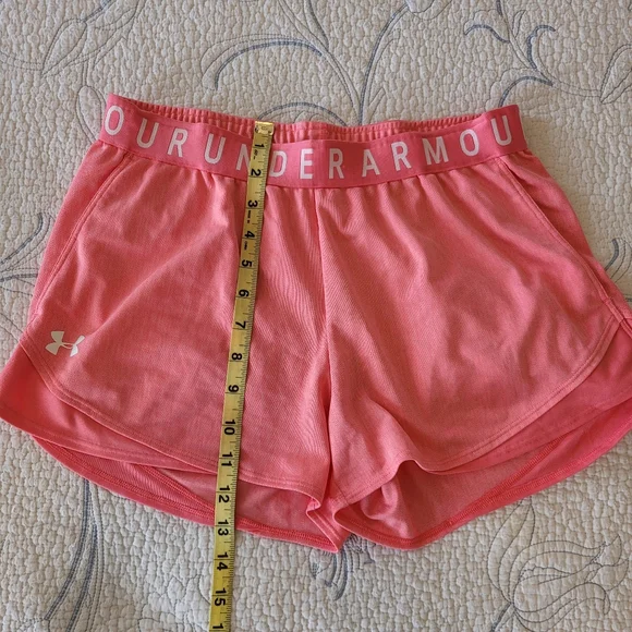 Under Armour Pink Athletic Shorts Lightweight Stretch - Picture 4 of 8